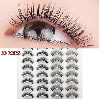 5/20Pairs 3D Mink Lashes Item Dramatic False Eyelashes Faux