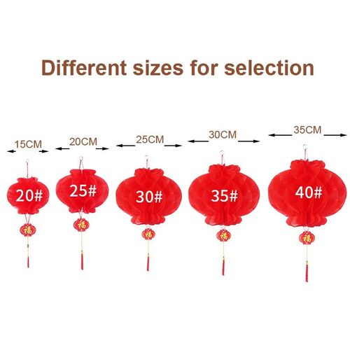 10pcs Chinese New Year Decoration Red Lantern Newyear Dragon