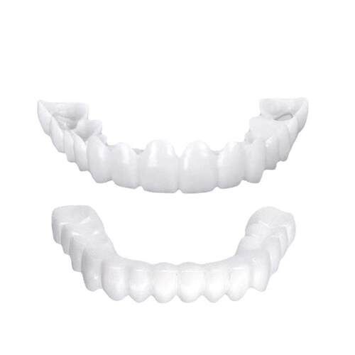 New Silicone Upper Lower False Teeth Veneers Dentures Fake01