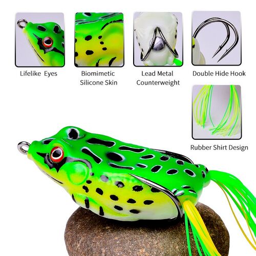 Frog Lure Soft Tube Bait Plastic Fishing Lure with Fishing H