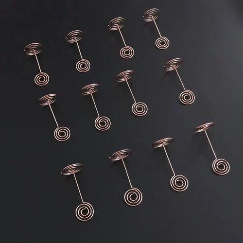 12 Pcs Party Clips Paper Table Number Holders Note Folder