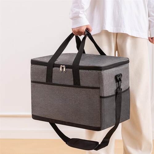 Large Double layered Cooler Bag Insulated Lunch Bag cold box