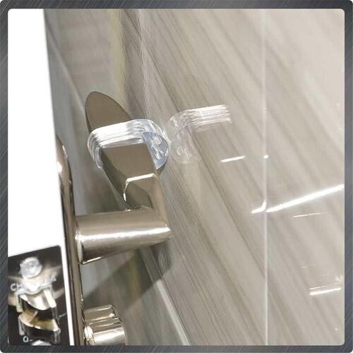 8pcs Door Stopper Transparent Silica Gel Door Handle Buffer