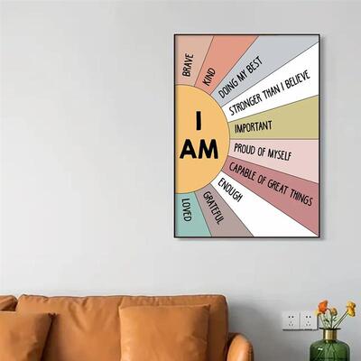 1PCS Educational Sun Colorful Positive Affirmation Quote Boh