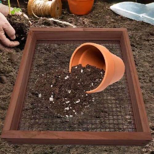 Wooden Rock Sifter Multifunctional Garden Sieve Manual