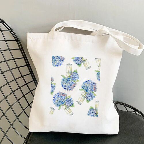 flower plant printed canvas bag personality creative shoulde