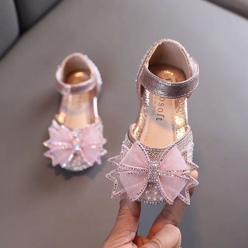 Kids Shoes Bow Flats Childrens Princess Shoes for Girl  San