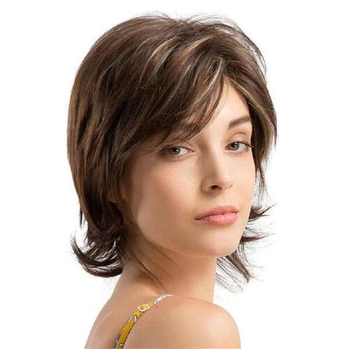 Charming Pixie Cut traight Wavy Layered Real Full for Women
