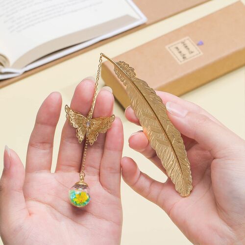 Metal feather bookmark Gifts for teacher lady Gift Christmas