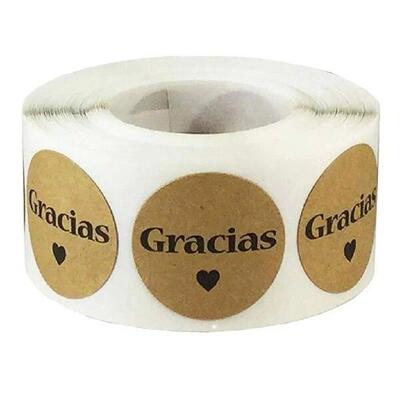 2x500 Pcs Spanish Gracias Thank You Labels Stickers for