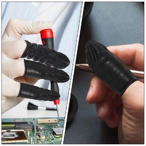 100 Pcs Work Anti-static Finger Cot Sleeves Small Protector