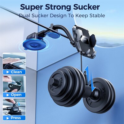 Joyroom Car Phone Holder Mount Flexible Long Arm Anti-Shake