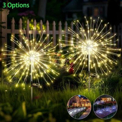 Solar Lights Outdoor Decorative Copper Wire 200 LED Firework