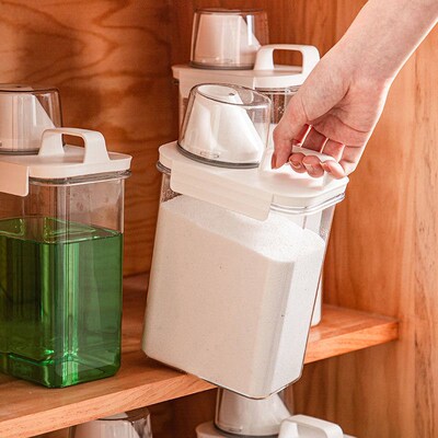 Airtight Laundry Detergent Powder Storage Box washing Powder
