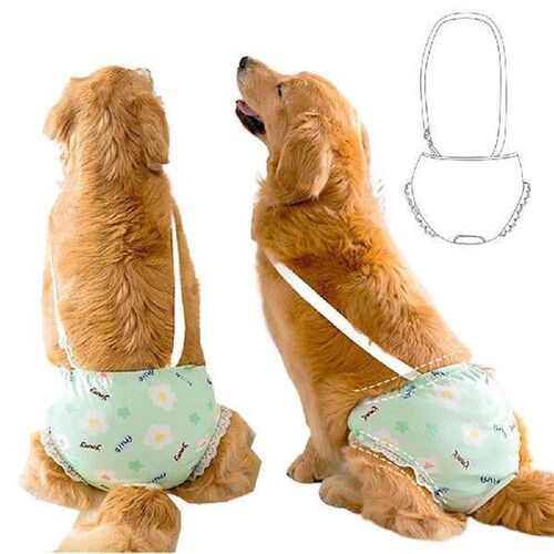 Reusable Female Pet Sanitary Panties with Straps Adjustable