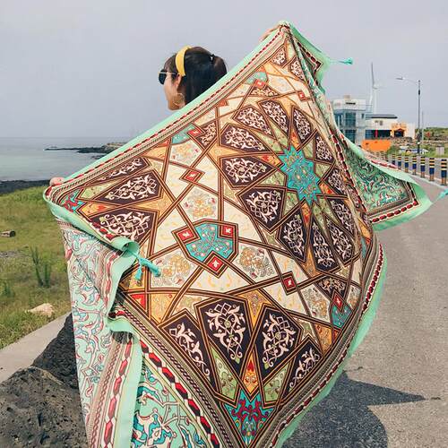 2018 New 90x180cm Twill cotton Pareo Beach Cover-Ups Women L