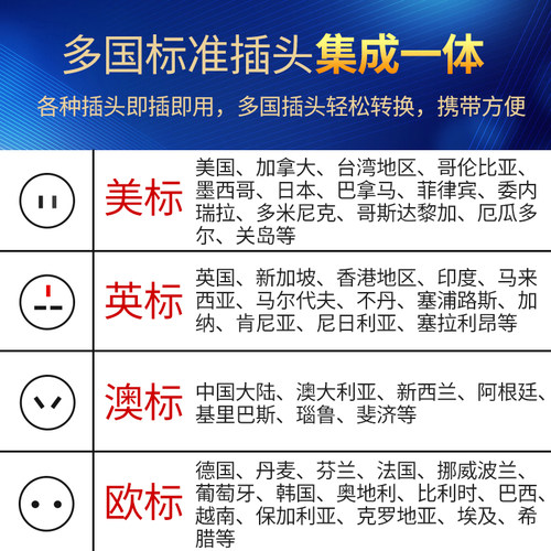 Universal  AC Power Plug Travel Conversion Adaptor socket