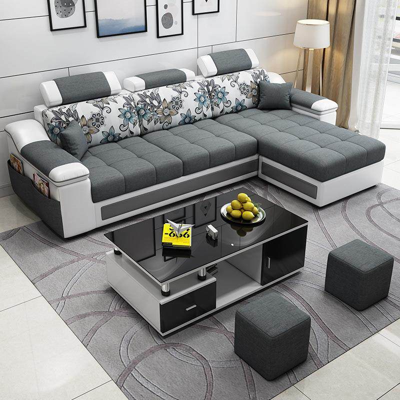 皮布沙发简约现代小户型沙发客厅整装三人位组合公寓经济型布沙发,住宅家具,皮布沙发,淘宝优惠券,粉丝福利购,淘宝优惠卷