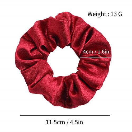 4PCS/Lot Satin Silk Scrunchies Women Elastic Rubber Hair Ban