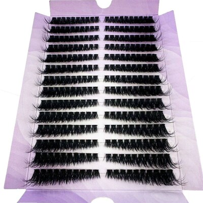 14Rows Fluffy Lash Clusters Thick Volume Eyelash Clusters Ex