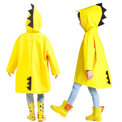 Cute Dinosaur Kids Raincoat Waterproof Children Rain Jacket