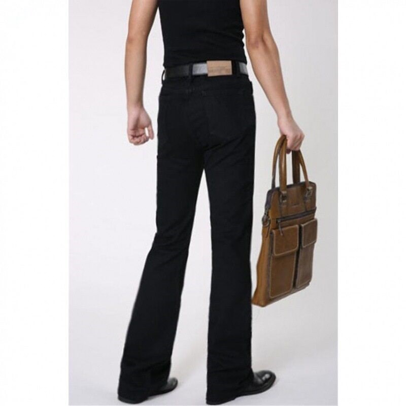 Micro-flared jeans mens pants slim size flared pants mens - 实物图