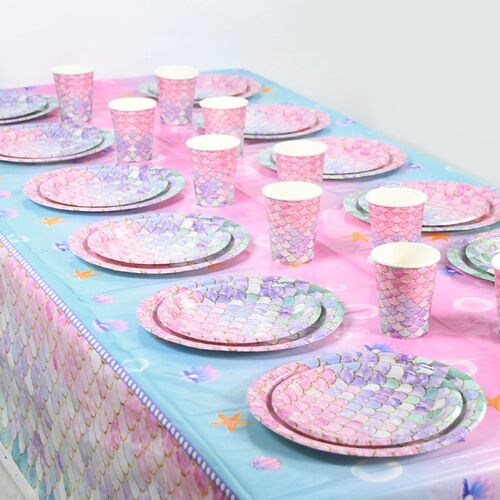 Girl Kids Mermaid Birthday Decoration Supplies Under the sea