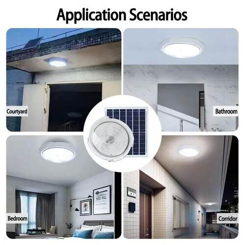 60/500W LED Solar Ceiling Light Pendant Light Outdoor Indoor