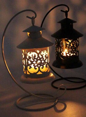 Metal iron hollow candle holder Romantic wedding candle hold