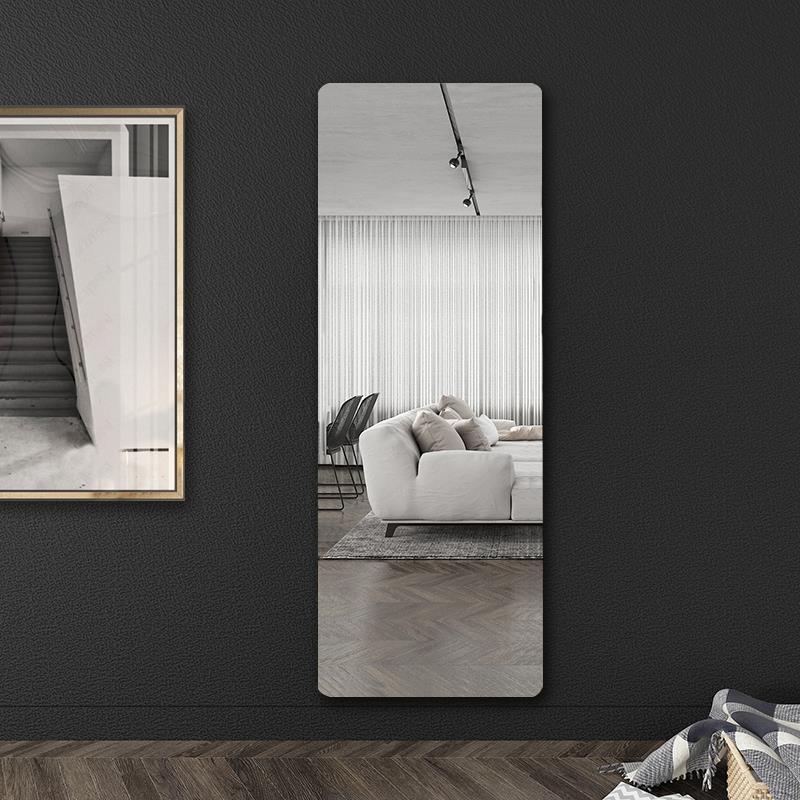 Stand large full-length mirror fitting dressing mirror store图片