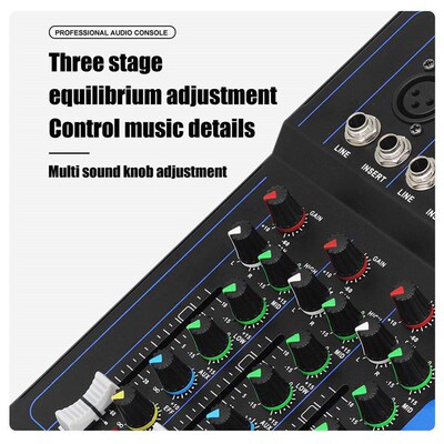 Professional Digital DJ Mixer Console 4 Channel Audio Mixer