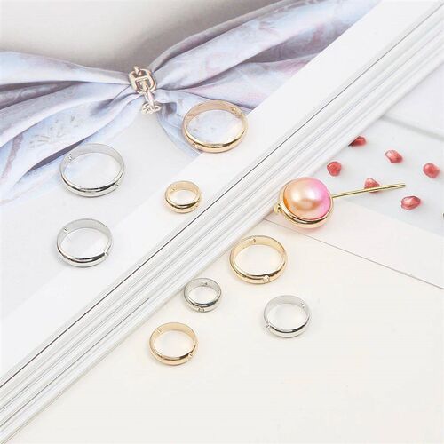 10PCS Copper Spacer Beads Jump Rng Connector Metal Loose Bea