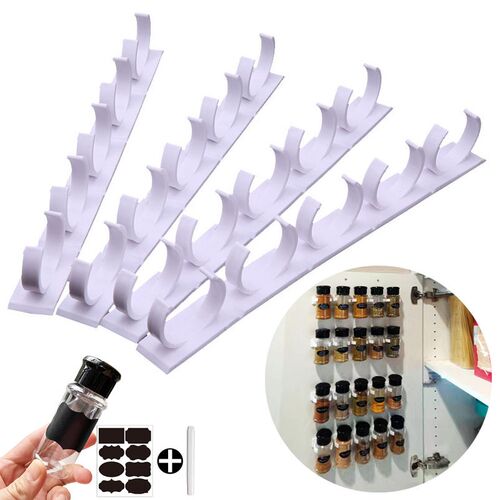 2/4PCS Spice Bottle Rack Kitchen Cabinet Storage Wall Mount