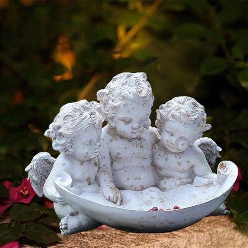 Angels Garden Statue Art Crafts Weatherproof Resin Yard Art