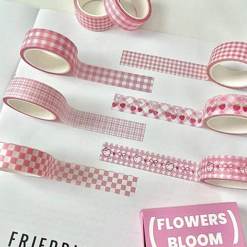 MINKYS 6pcs/lot Basic Grid Style Decorative Tape Cute Cartoo