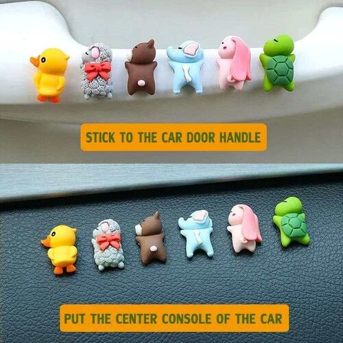 Car Ornaments Mini Sleeping Cute Cartoon Animals Resin Bear