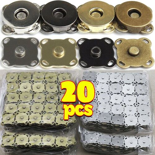 1-20set Bags Magnetic Snap Button Fasteners Clasps Buttons H