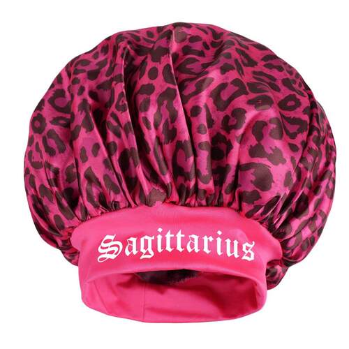 Constellation Leopard Satin Sleep Bonnet - Adjustable Hair &