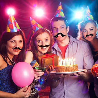 48Pcs Fake Mustache Set Self Adhesive Novelty Mustache Hallo