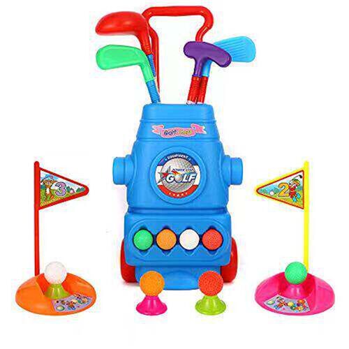 Childrens Indoor and Outdoor Golf Club Set Toy Car Parent