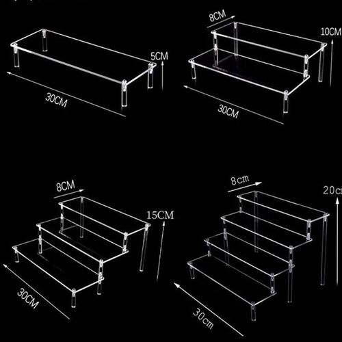 20/30cm Acrylic Display Stand,Clear Display Riser Rack for C