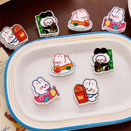 4Pcs Creative Cartoon Rabbit Hand Account Decoration Clip