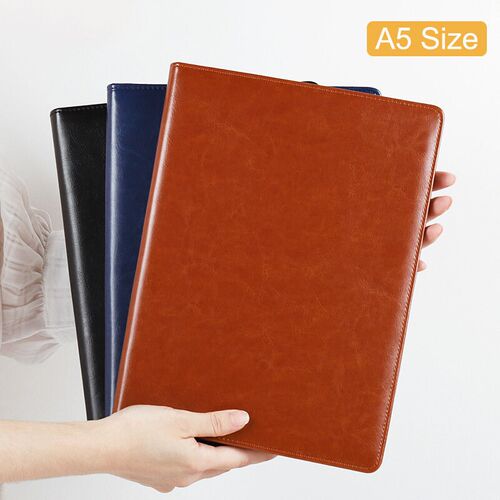 A5 / B5 Leather Padfolio Portfolio File Folder Clipboard