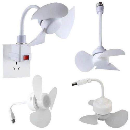 Modern LED Ceiling Fan E27 Base/USB Indoor Ceiling Fan