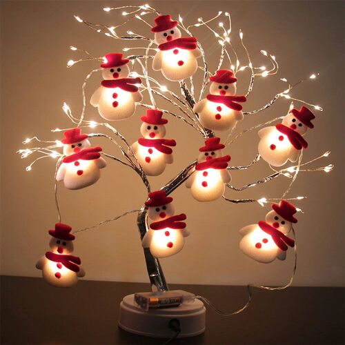 Snowman Christmas LED Garland String Light Merry Christmas D
