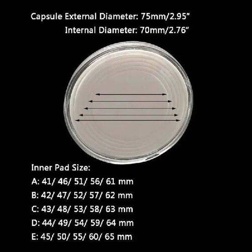 10Pcs Clear Round 70mm Direct Fit Airtight Coin Capsules
