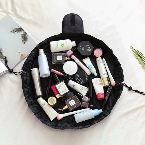 Women Drawstring Cosmetic Bag Travel Storage Makeup Bag Orga