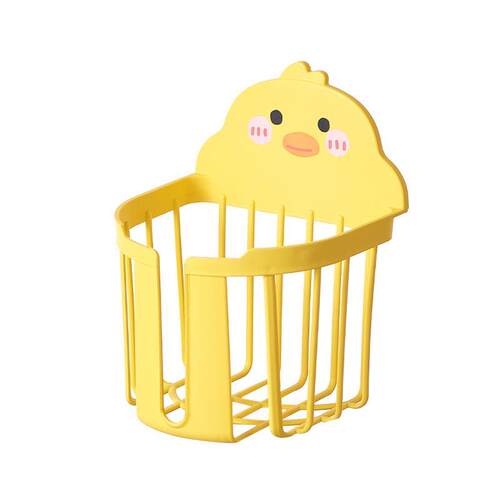 Yellow Duck Tissue Box, Traceless Adhesive Wall-Mounted Tiss