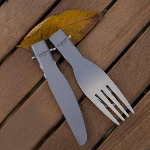 Tiartisan Titanium Foldable Cutlery Portable Outdoor Camping