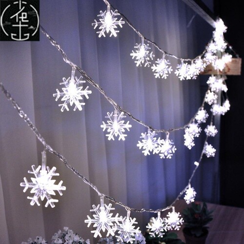 Snowflake LED Light Christmas Decorations For Home Hanging